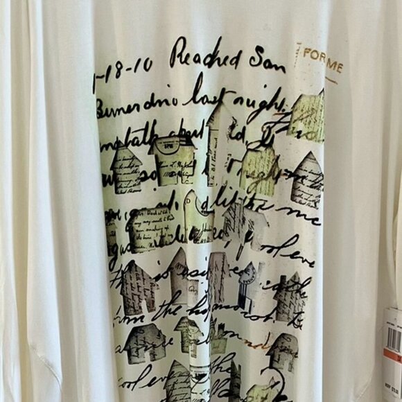 Melissa McCarthy Seven7 White Plus-Size Oversized Long Sleeve Tunic Sz 3x - Picture 3 of 9